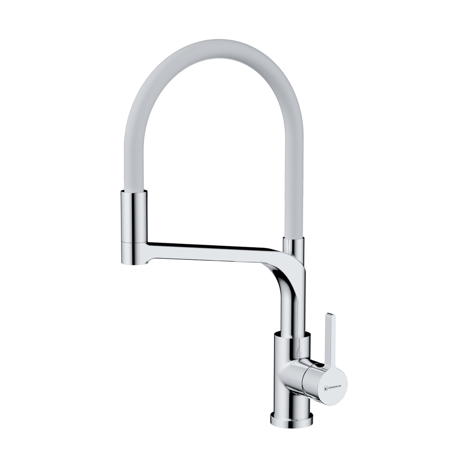 Фото Смеситель для кухни Omoikiri Sinto 2 Plus-C-WH латунь/хром/белый