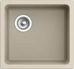 Превью картинка Кварцевая мойка Rivelato BERKANA 45 подст.монтаж 1-чаш 485*455 beige scuro #1