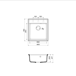 Превью картинка Гранитная мойка Omoikiri Daisen 46-BE Artgranit/ваниль #2