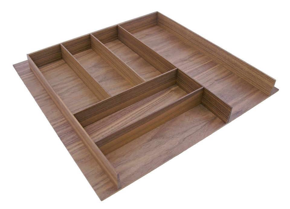 Фото Деревянный лоток WOODLINE для столовых приборов, ширина фасада 600 мм, 485x459х49 мм, орех