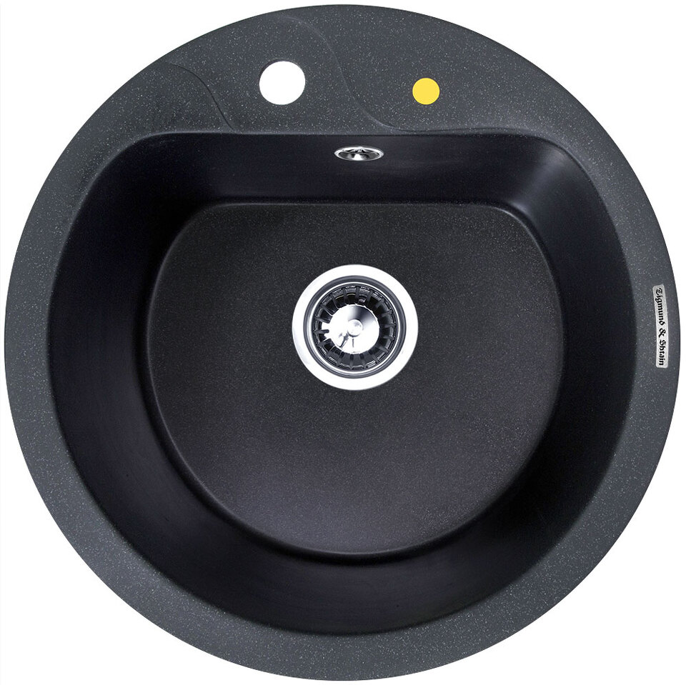 Фото Гранитная мойка Zigmund & Shtain KREIS 505F Тёмная скала