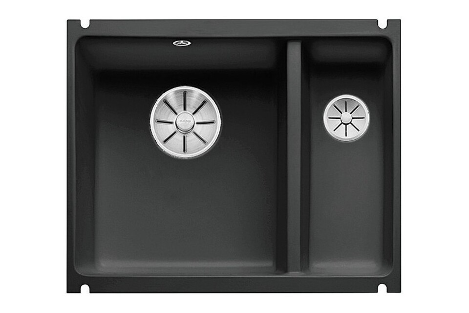 Фото Гранитная мойка Blanсo SUBLINE 350/150-U керамика PuraPlus черный с отв.арм. InFino