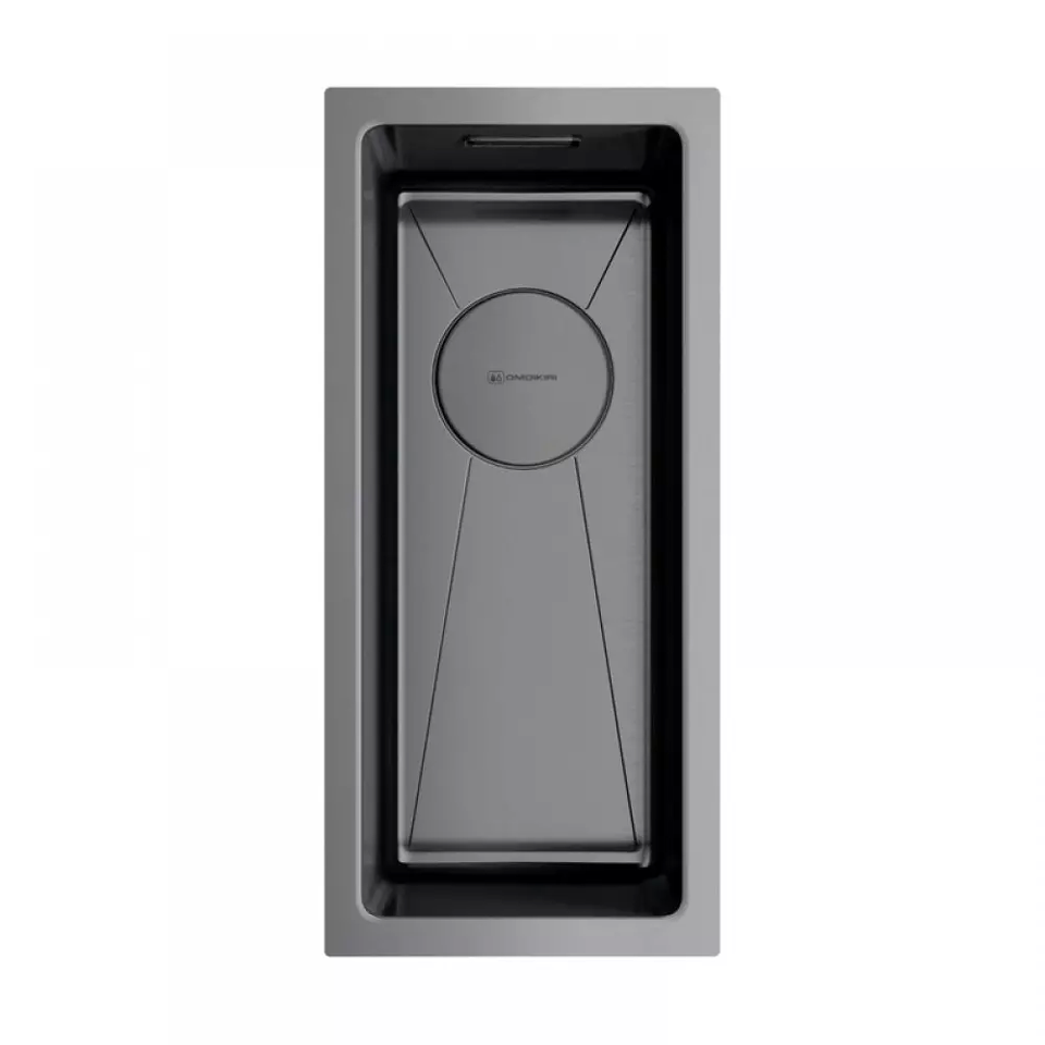 Фото Металлическая мойка Omoikiri Taki 20-U/IF-GM нерж. сталь/вороненая сталь