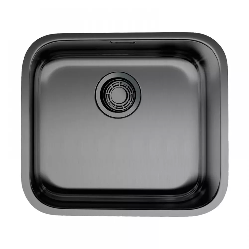 Фото Металлическая мойка Omoikiri Omi 49-U/I-GM нерж. сталь/вороненая сталь