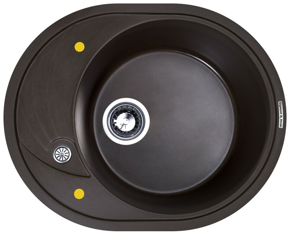 Фото Гранитная мойка Zigmund & Shtain KREIS OV 575 Швейцарский шоколад