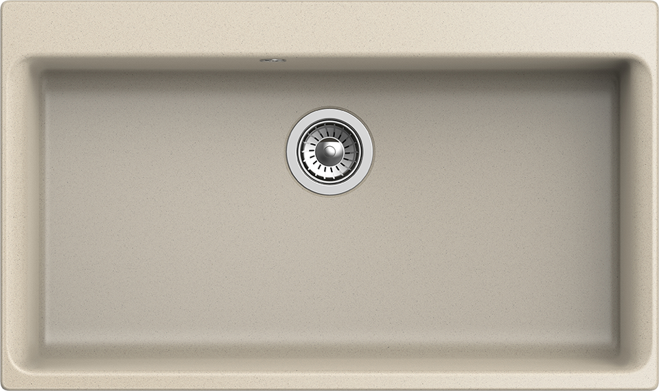 Фото Кварцевая мойка Rivelato AXEL 90 1-чаша 870*520мм beige scuro
