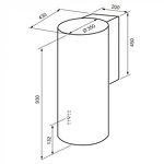 Превью картинка Цилиндрическая вытяжка KRONA TINA 350 WHITE 3P #14