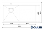 Превью картинка Металлическая мойка Oulin OL-FTL101R #3