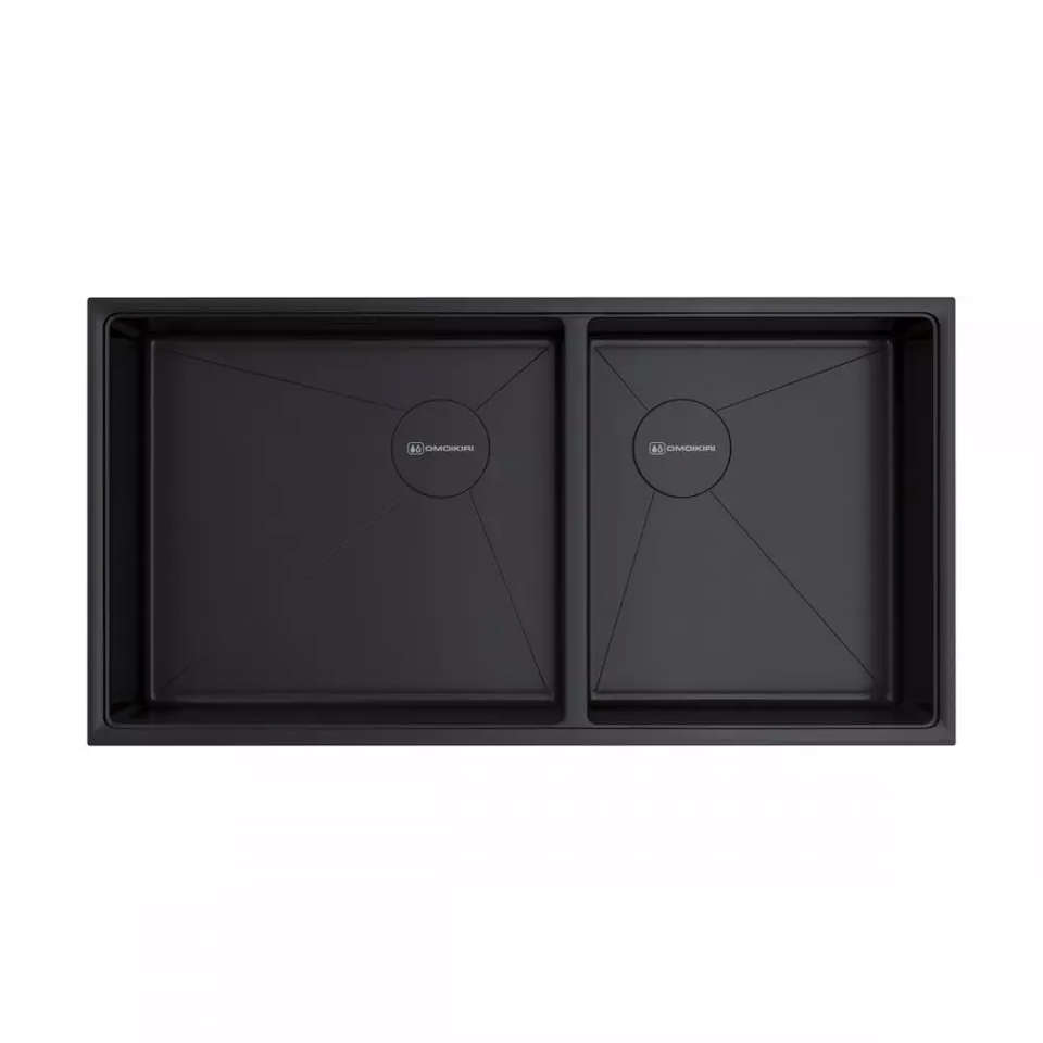 Фото Металлическая мойка Omoikiri Taki 85-2-LB-U/IF Side-GB нерж. сталь/графит