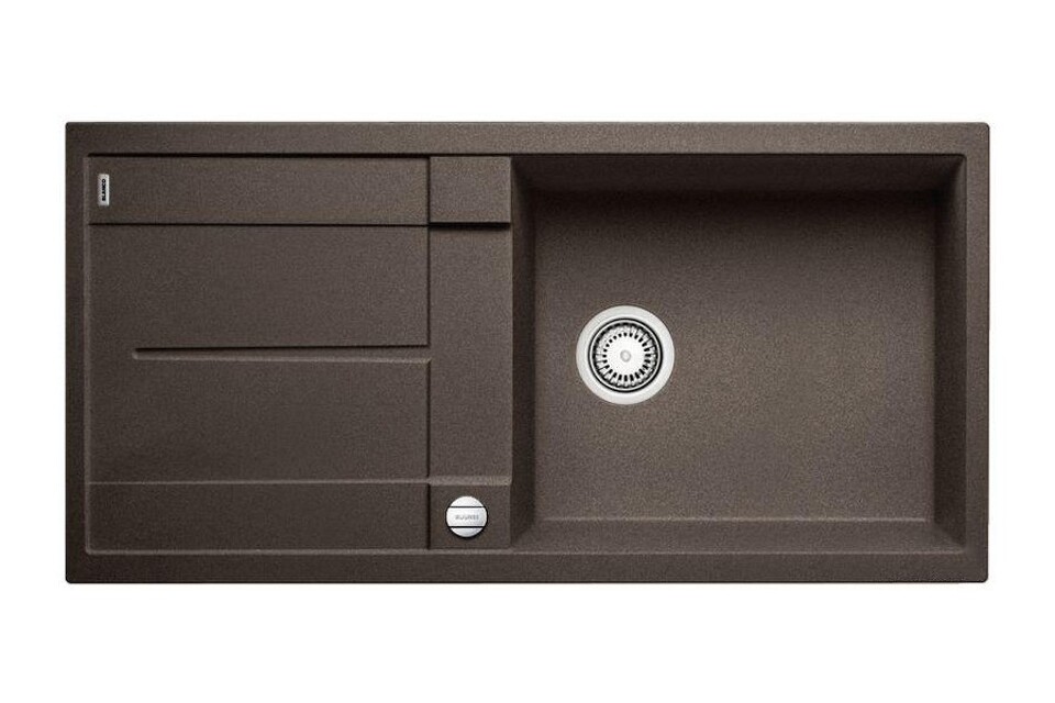 Фото Гранитная мойка Blanсo METRA XL 6 S-F SILGRANIT PuraDur кофе, с клапаном-автоматом