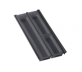 Картинка NinkaPlast Лоток CUISIO PRO для столовых приборов, ширина фасада 300 мм, 195-220х473х55 мм, черный