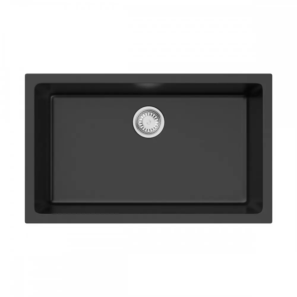 Фото Гранитная мойка Omoikiri Okinoshima 76-U/I-BL Natceramic/черный