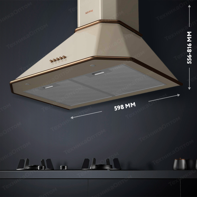 Преимущества Купольная вытяжка Körting KHC 6839 RB